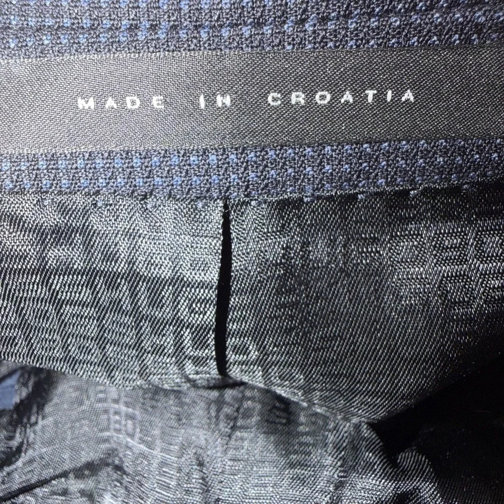 Hugo Boss Pasini2 Blue Birdseye Blazer 42S Guabello Italian Fabric 2BTN *flaw*